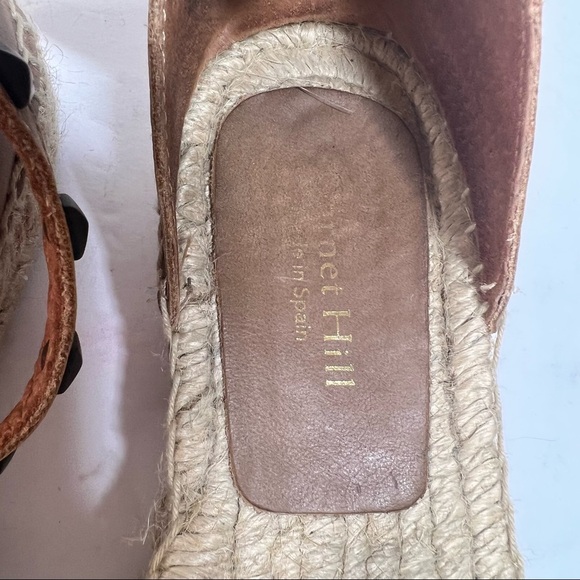 Garnet Hill Womens Espadrille Margo Studded Straps Wrap Sandals Sz 37Tan Leather - Picture 12 of 16